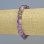 Náramek z ametystu, přírodní kámen, broušené korálky o průměru 9×10 mm ±, elastický, délka 18 cm+
