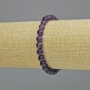 Náramek z ametystu, přírodní kámen, hladké kuličky o průměru cca 6,5 mm, délka 18 cm (elastický)