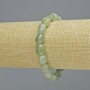 Náramek z jadeitu, přírodní kámen, facetované korálky, rozměry 7×11 mm ± (elastický), délka 18 cm+