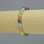 Náramek mix přírodních kamenů, bruslené korálky, průměr 7×10,5 mm ± (elastický), délka 18 cm+
