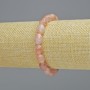 Náramek z jahodového křemene, přírodní kámen, fasetované korálky, průměr 7×10,5 mm ± (na elastické šňůře), délka 18 cm+
