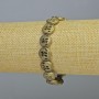 Náramek z matného hematitu světle zlaté barvy, průměr 12×4,5 mm, délka 18 cm ± (elastický)