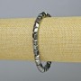 Náramek z hematitu ve tvaru šestiúhelníků, černé barvy, průměr 6×6 mm ±, délka 18 cm ± (elastický)