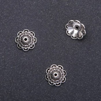 Koncovka pro šperky, rozměry 14×6 mm, vnitřní průměr 1,5 mm, balení 20 g, 16 ks (+-)