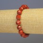 Náramek z červeného jaspisu, přírodní kámen, víceúhelníkové korálky, průměr 8×8 mm, délka 18 cm, elastický