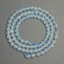 Korálky z přírodního kamene topaz, fazetované kuličky, průměr 4 mm ±, délka 38 cm ±