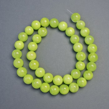 Korálky z onyxu hladké kuličky (lisované), průměr 10,5 mm, délka cca 39 cm, na vlascu