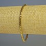Náramek z hematitu – malé kostky, zlatavá barva, průměr 3×3 mm, délka 18 cm, na elastické šňůrce