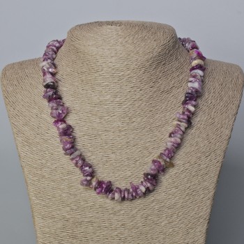 Náhrdelník z fosfosideritu, drobné kamenné fragmenty, průměr 13×3–8×4 mm+