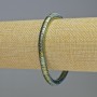 Náramek z hematitu – rondelové korálky, vlnitý tvar, zelený chameleon odstín, průměr 6×1 mm, délka 18 cm, elastický