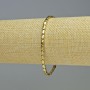 Náramek z hematitu, oválné obdélníkové korálky, zlatavý odstín, průměr 3×5 mm, délka 18 cm, elastická šňůrka