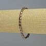 Náramek z hematitu, oválný tvar, bronzová barva, průměr 7×5 mm, délka 18 cm, elastický