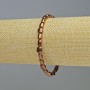 Náramek z hematitu měděné barvy, oválné korálky 7×6 mm, délka 18 cm, elastický