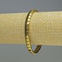 Náramek z hematitu – Hadí řetízek Zigzag Vlna, zlatá barva, průměr 7×5×5 mm, délka 18 cm, elastický