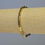 Náramek z hematitu obdélníkového tvaru, zlaté barvy, rozměr 10×4 mm, délka 18 cm ±, strečový