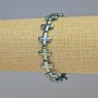 Náramek z hematitu «Kříž» zeleno-modrý, průměr 12,5×12,5×4 mm ±, délka 18 cm ± elastická gumička