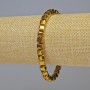 Náramek z hematitu – kostky, barva tmavě zlatá, průměr 6×6 mm, délka 18 cm, elastický