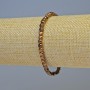 Náramek z hematitu – kubické korálky, měděná barva, matný a lesklý, průměr 4×4 mm, délka 18 cm, elastický