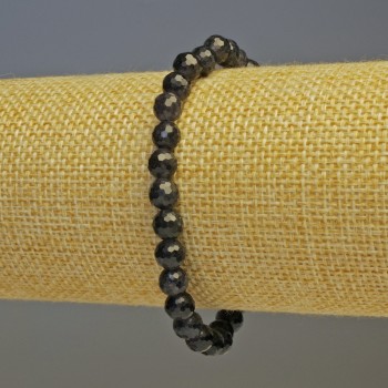 Náramek z iolitu – brusované kuličky, průměr 6 mm, délka 18 cm, elastický