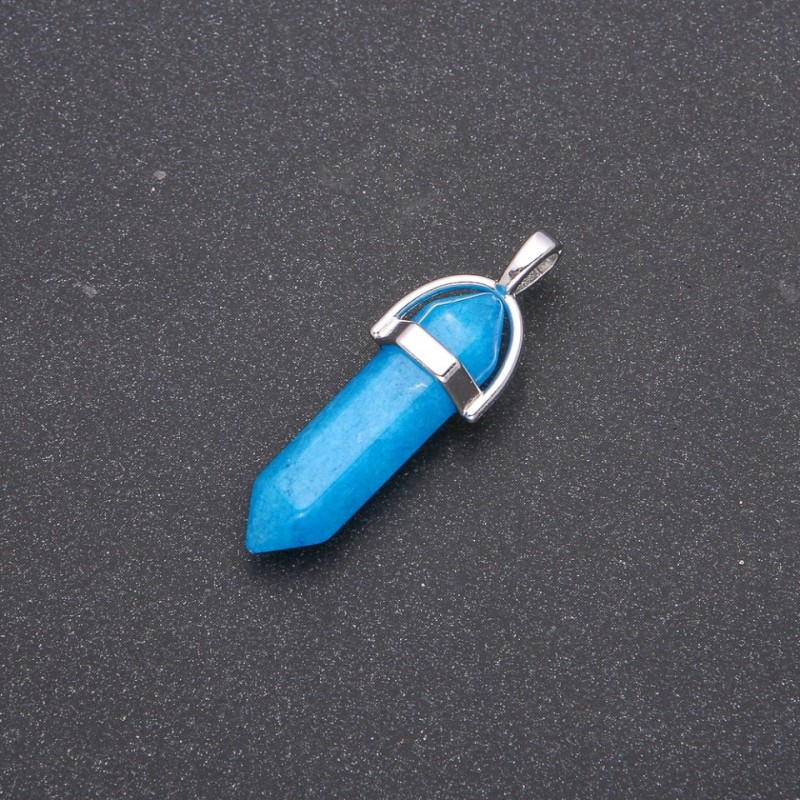 Přívěšek z akvamarínu, šestiúhelník, 4 cm