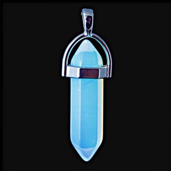 Přívěšek z měsíčního kamene, šestiúhelník, 4 cm