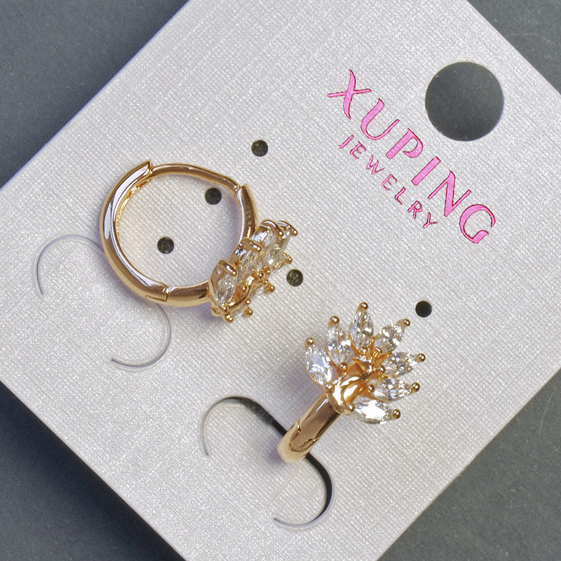Náušnice Xuping – Listy 14×11 mm, pozlacení 18K