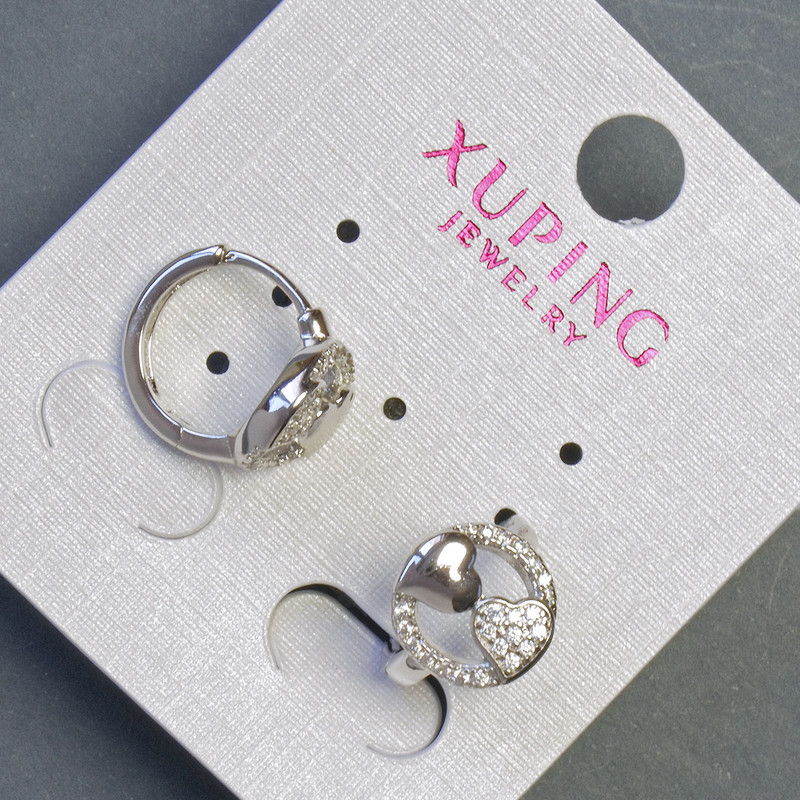 Náušnice Xuping rhodiované 10×12 mm