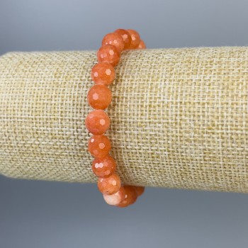 Náramek z nefritu Mašan – broušené kuličky 8 mm, délka 18 cm, elastický