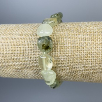 Náramek z prenitu fasetovaný, průměr 14×12 mm, délka 18 cm, elastický