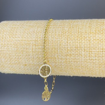 Náramek Xuping pozlacený 18K, délka 21 cm, tloušťka 1,6 mm+