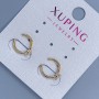 Kaf Xuping s bílým krystalem, průměr 10×2 mm ± pozlacení 18K