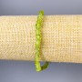 Náramek z nerafinovaného chryzolitového kamene, průměr 5×5 mm ±, délka 18 cm ± na elastické šňůře