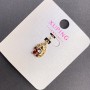 Přívěsek Xuping s červeným krystalem, průměr 8 mm +/-, délka 20 mm +/-, pozlacený 18K
