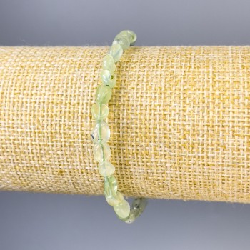 Náramek z prenitu, galetové korálky, průměr 6×5 mm, délka 18 cm, elastický