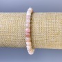 Náramek z opálu, broušené kubické korálky, průměr 5 mm, délka 18 cm, elastický