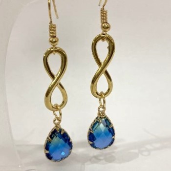 Náušnice Nekonečno vícebarevné, průměr 10 mm+-, délka 58 mm+