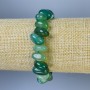 Náramek ze zeleného achátu, facetovaný, průměr 9–14×7–9 mm ±, délka cca 18 cm, elastický