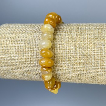 Náramek z achátu broušený, průměr 8–11×7 mm ±, délka 18 cm ±, elastický