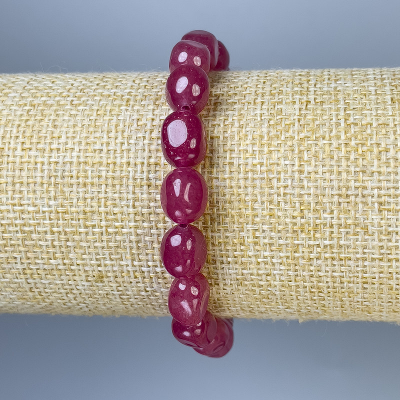 Náramek z turmalínu facetovaný, průměr 10×8 mm ±, délka 18 cm, elastický