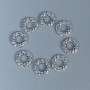 Korálky-vložky ve stříbrné kovové barvě, průměr 8×2 mm, díra cca 3,5 mm, balení 38 ks