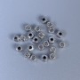 Korálka-vložka, barva kovu stříbrná, průměr 3×3 mm ± otvor 1 mm ± balení 20 g (~150 ks)