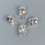 Korálková vložka s lebkou, stříbrná, rozměry 12×19×9 mm, otvor 4 mm, balení 20 g (~5 ks)