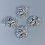 Přívěšek Drak, barva kovu stříbrná, rozměry 21×17×7 mm ± otvor 1,2 mm, balení 4 ks