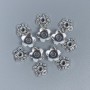 Korálková čepička pro korálek, barva kovu stříbrná, průměr 9,5×0,7 mm, otvor cca 2 mm, balení 54 ks