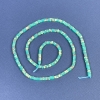 Korálky z variscitu, čtvercový rondel 2,5×1 mm, na niti, délka 39 cm