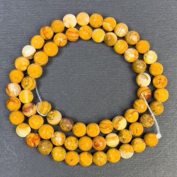 Korálky z onyxu – hladká kulička, průměr 8,5 mm, otvor přibližně 1,5 mm, délka 38 cm