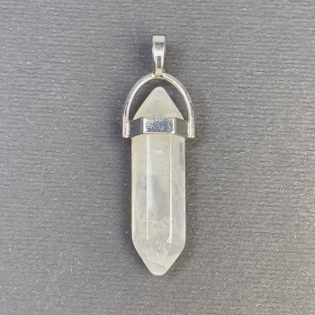 Přívěšek z horského křišťálu – šestiúhelníkový krystal s kuličkou 8×31×41 mm
