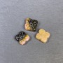 Korálka-vložka turmalín čtyřlístek 11×11 mm ± s otvorem (cena za kus)