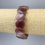 Náramek z jahodového křemene – články, průměr cca 18×14 mm, délka 18 cm, elastická šňůrka