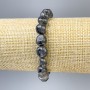 Náramek z lavrikitu s broušenými korálkami, průměr 10×9 mm, délka 18 cm, elastická šňůra